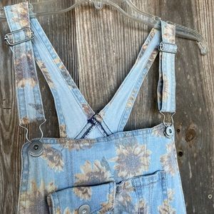 Denim Sunflower Romper